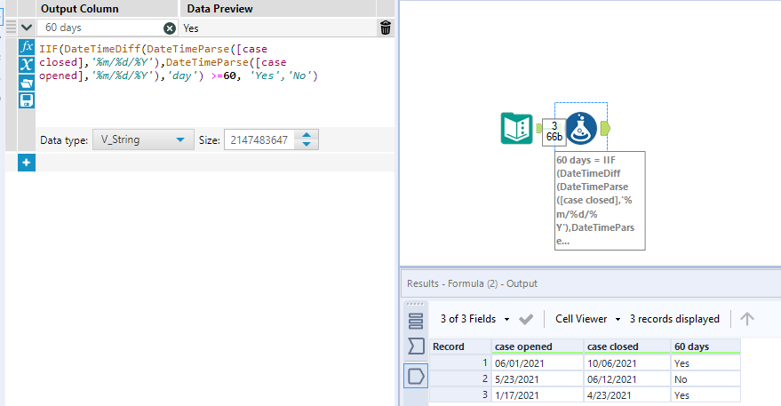 Create a new column based off a date formula - Alteryx