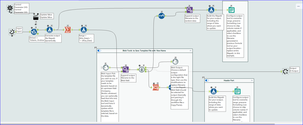 Assistance trying to use a template file for multiple outputs based on ...