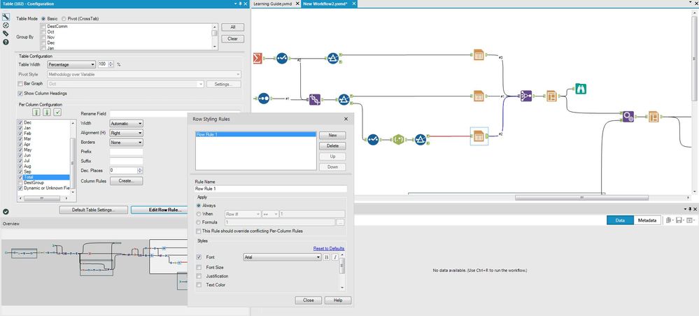 Help - Bolding in Table Tool - Alteryx
