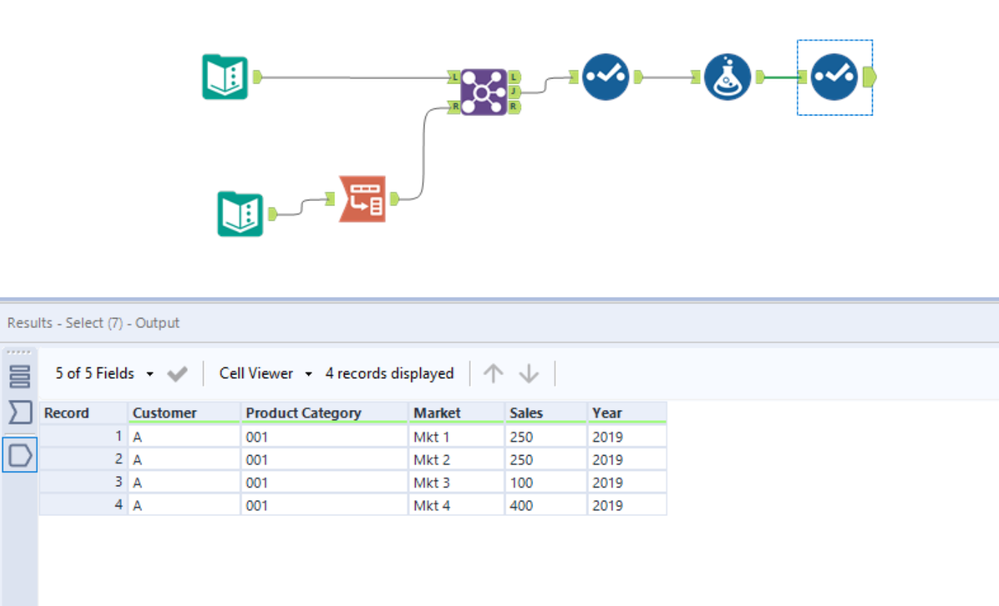 Multiple column calculation based on secondary input file - Alteryx