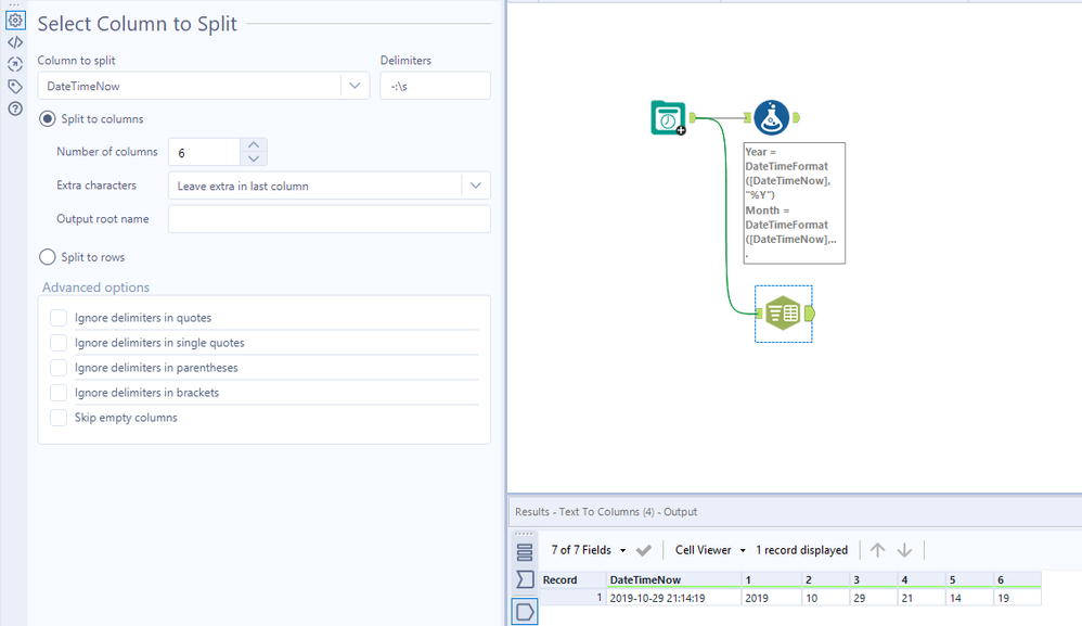 Splitting columns into 6 columns - Alteryx