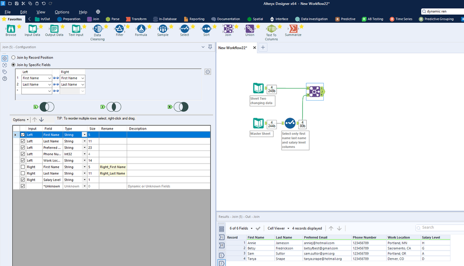 Vlookup Across Two Columns And Sheets - Alteryx