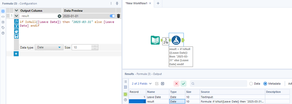 The date is showing differently to the one input - Alteryx