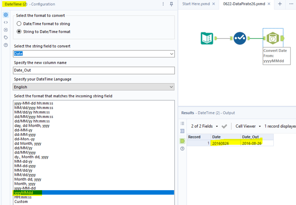Change a String to date. - Alteryx