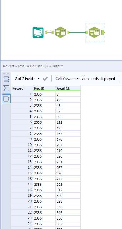 Column to Rows - Alteryx