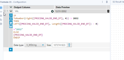 Replace only the year in Date Column using a condition - Alteryx
