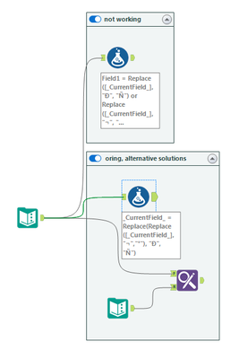Replace multiple characters in multiple fields - Alteryx