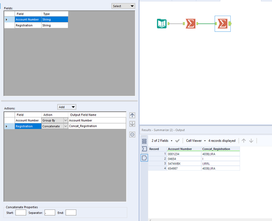 Multiple values in rows need into 1 row multiple columns - Alteryx