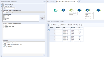 Multi-row formula if statement - Alteryx