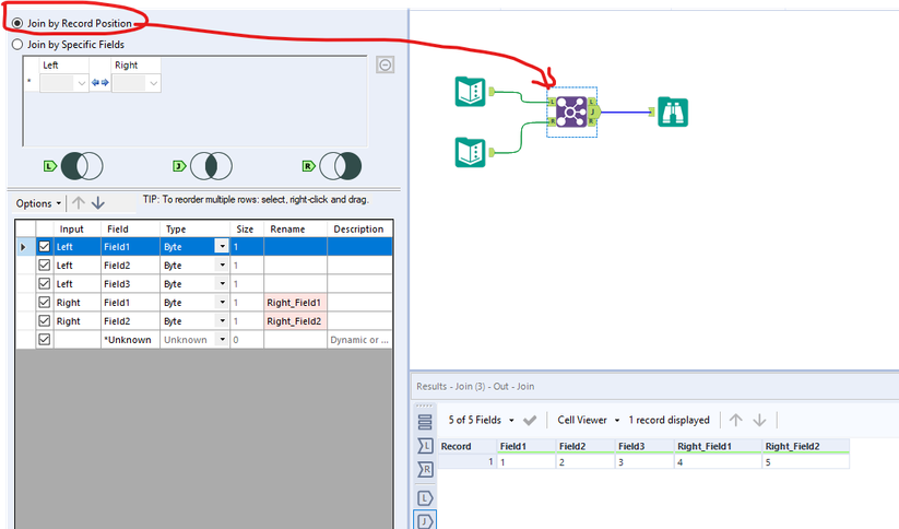 Combine data in the same row - Alteryx