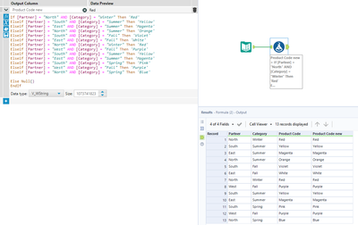 Adding Value to a new column based on values in two other columns - Alteryx