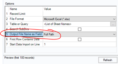 Identify sheet names in multiple excel files - Alteryx
