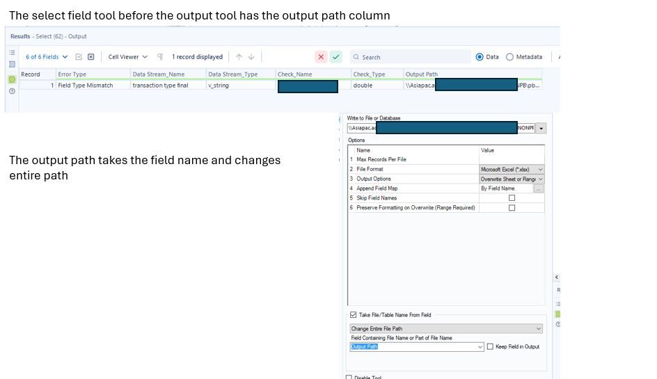 Output tool is producing Blank output - Alteryx