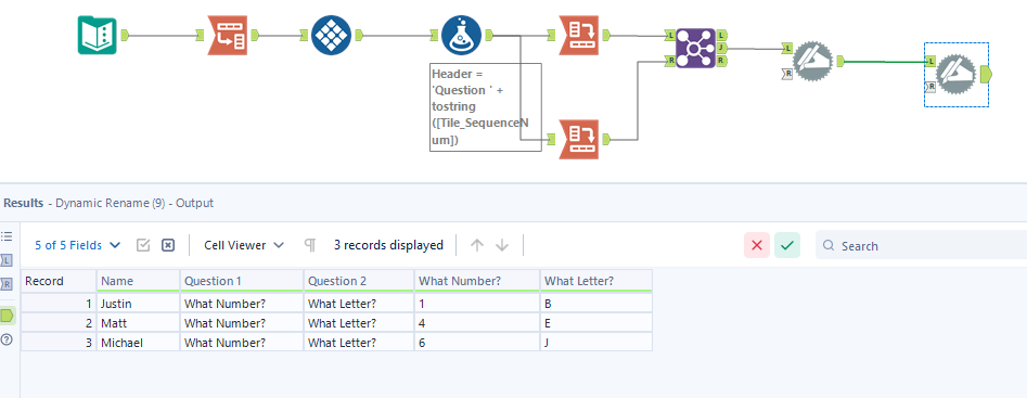 Create new columns based on current headers - Alteryx