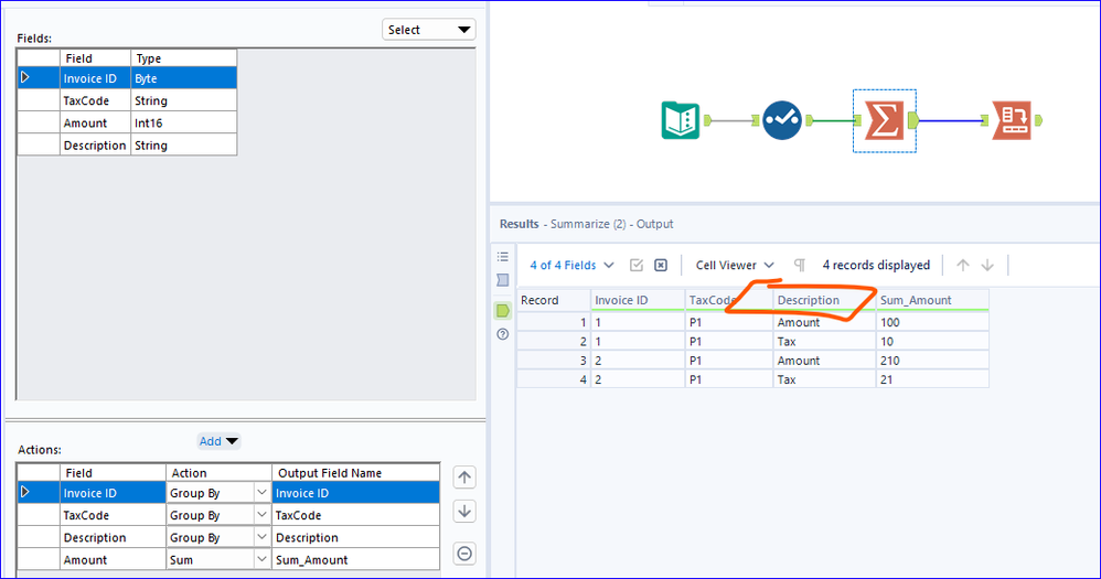 Sum Columns based on Certain Criteria - Alteryx