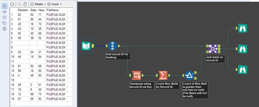 Remove Empty Rows - Alteryx