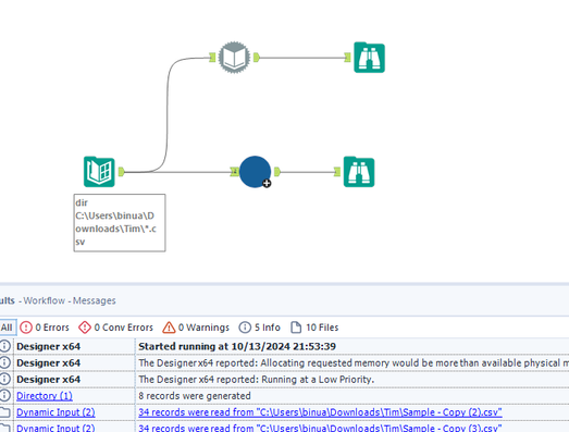 How to combine multiple .CSV files into one file - Alteryx