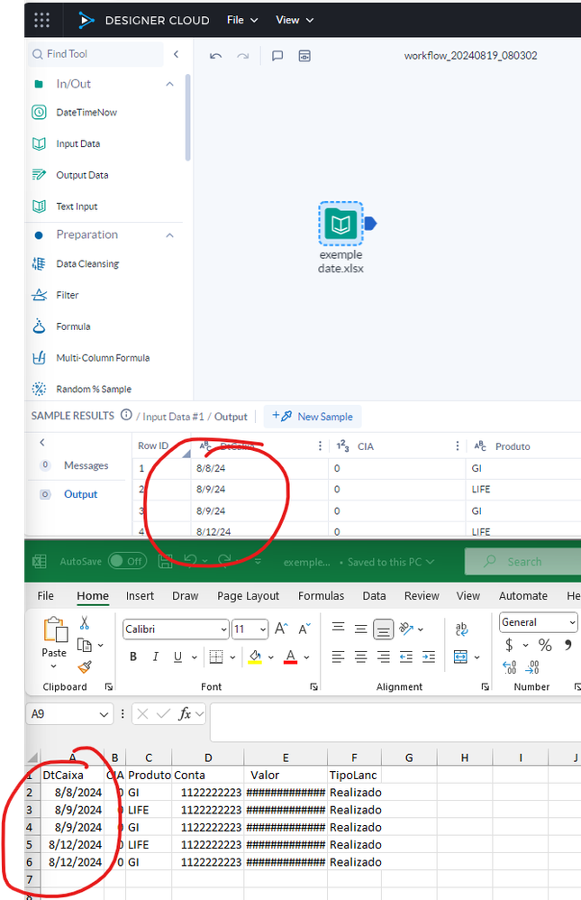 Issue reading Excel file in Alteryx Cloud: Incorrect date format - Alteryx