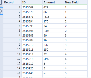 Identify sequential numbers across different rows - Alteryx