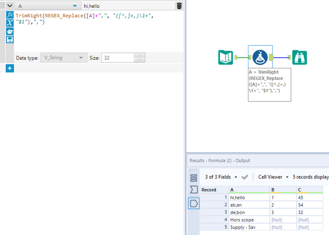 Cleaning a column in alteryx - Alteryx