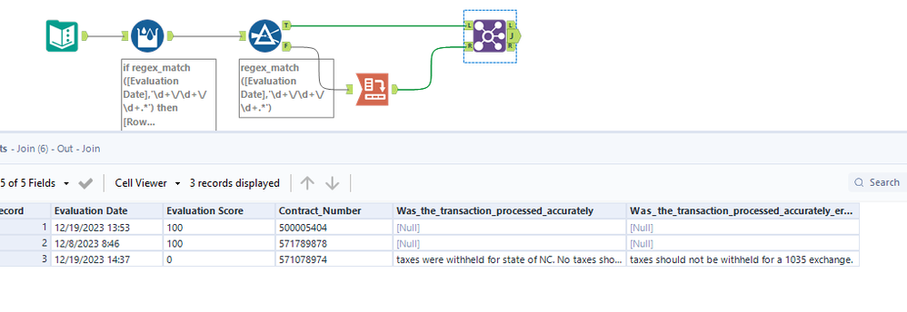 Moving data for a record from multiple rows to a single row - Alteryx