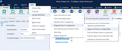 Sample Workflows - Alteryx
