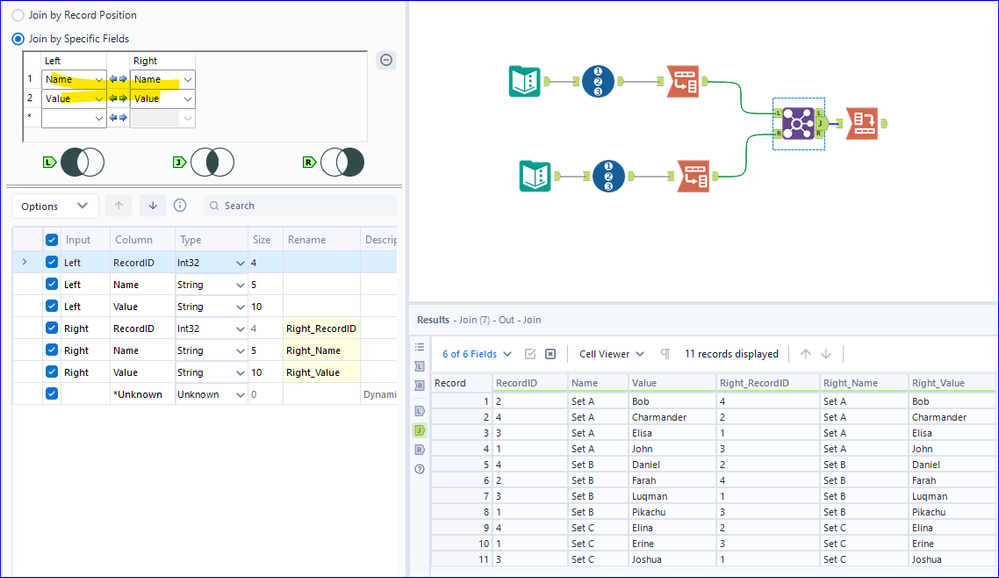 Quickly joining multiple collumns - Alteryx