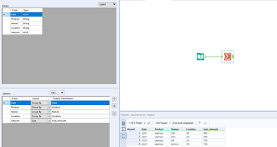 Sum based on multiple field names - Alteryx