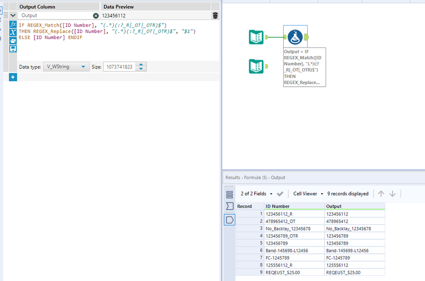 Remove a Specific Character at the End - Alteryx