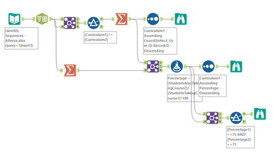 Identify Sequences/Patterns within a Row and Across Multiple Rows - Alteryx