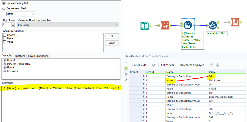 Records Values of Rows to be updated as column header and values to be ...