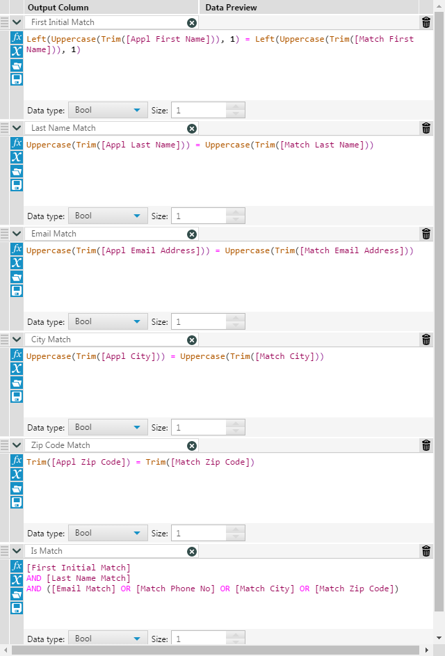 Efficient Way to Find Multi-Column Matches Between Two Recordsets - Alteryx