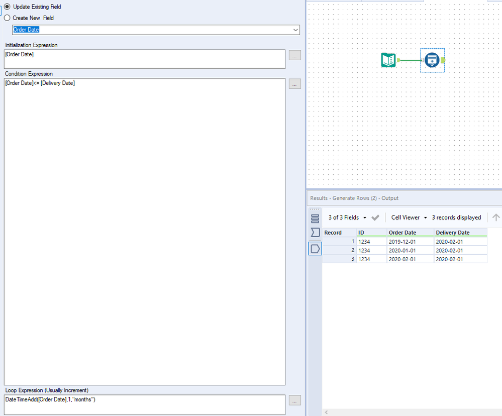 Generate rows by datedif - Alteryx