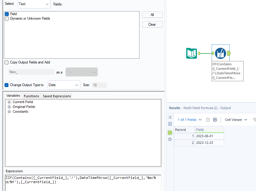 Convert dates with different date format into single format - Alteryx