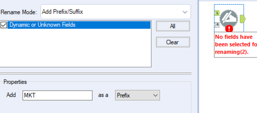 Dynamic Rename Tool Dynamically add a string to every column - Alteryx