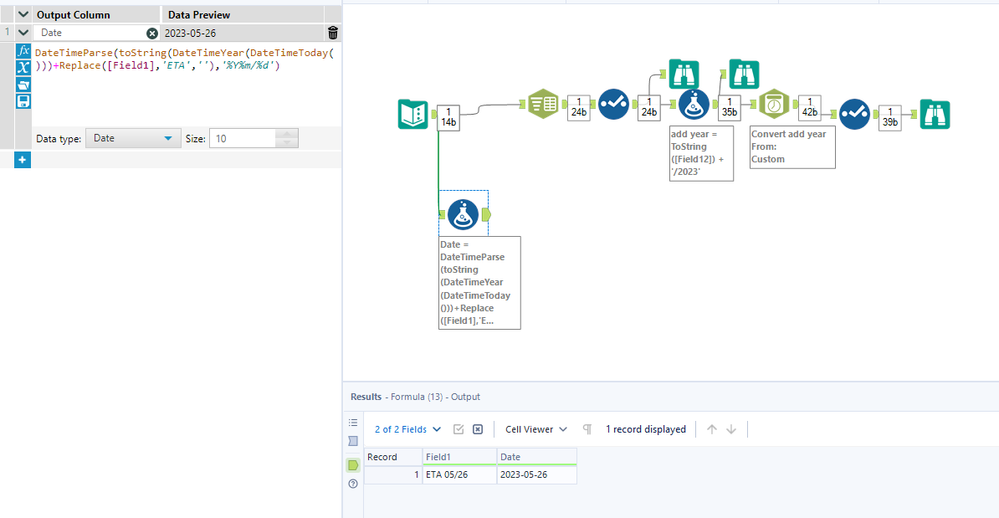 Parsing and then convert string to date - Alteryx