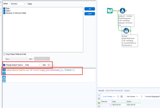 Converting a Vstring to Date - Alteryx