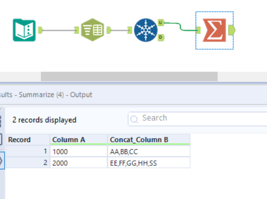 To get the unique values from Column. - Alteryx
