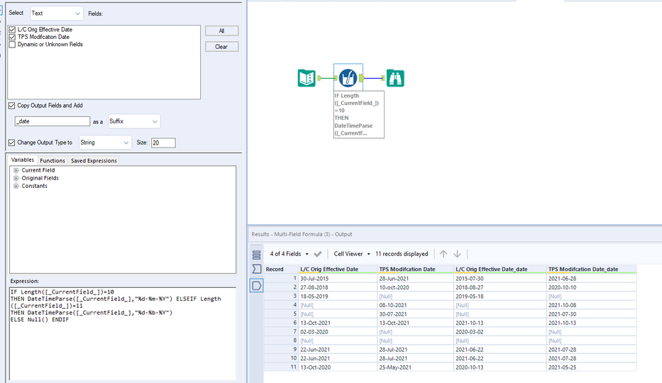 Converting Dates with Multiple Formats in the same column - Alteryx