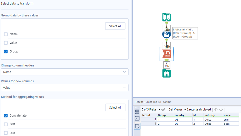 Generate Columns from Rows - Alteryx