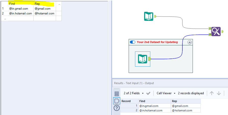 Find and replace string within a data set - Alteryx