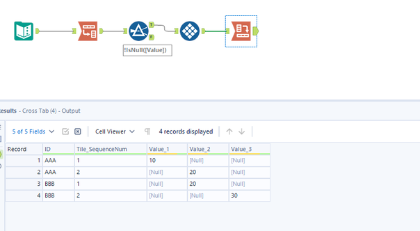 How to duplicate rows with only one column has value? - Alteryx