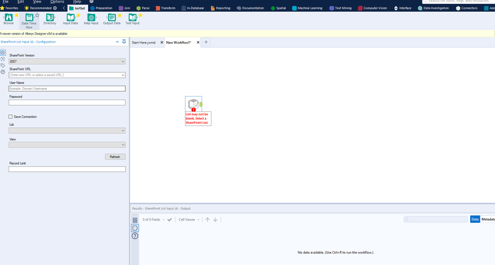 SharePoint Files Input and Output tools - Alteryx
