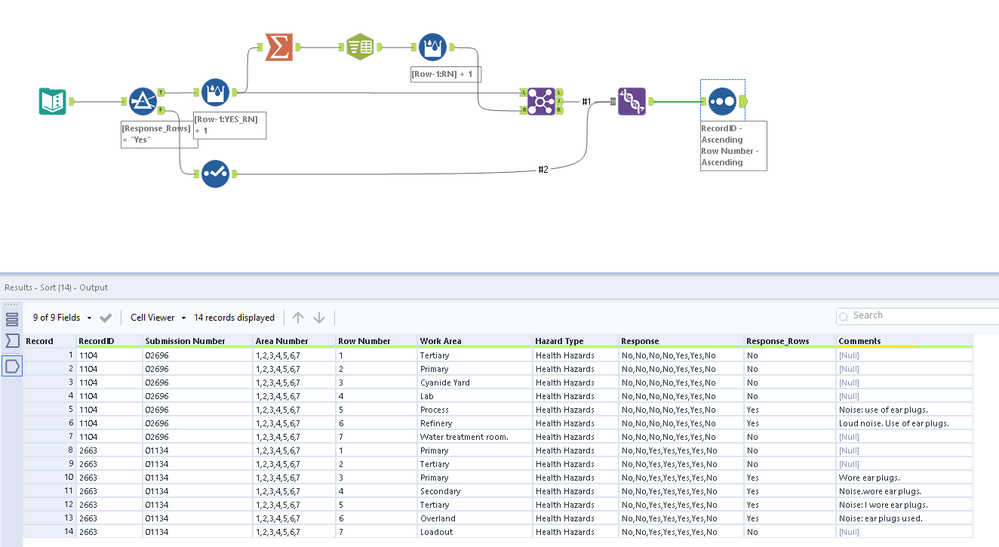 Parsing string data and matching to certain rows - Alteryx