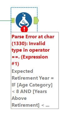 Parse Error - Alteryx