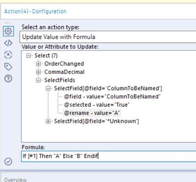 Rename Column Based on Radio Button - Alteryx