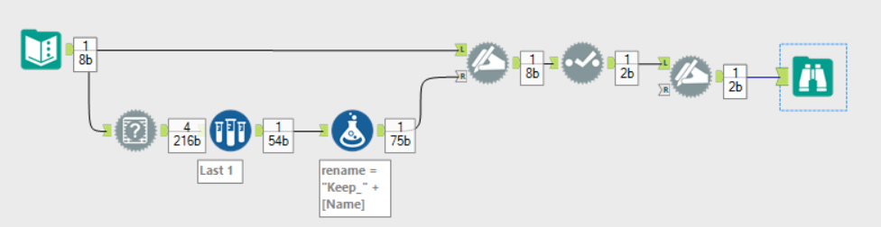 Selecting the last column all the time - Alteryx