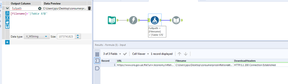 Dynamic Input issue (Download Excel from URL) - Alteryx