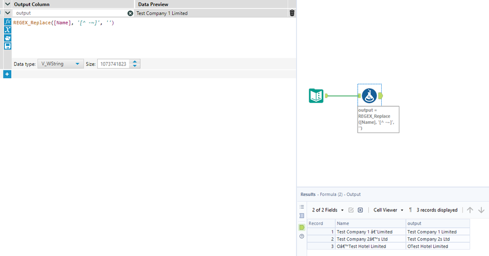 Regex to remove special characters - Alteryx