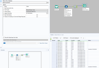 Adding data in excel column - Alteryx